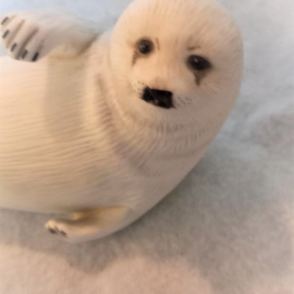 Franklin Mint Snow Pup Roslyn S Carren Baby Seal 5 Inches 1987 Collectable - Picture 4 of 4